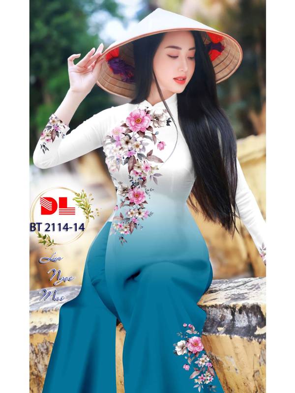 Vải Áo Dài Hoa In 3D AD BT2114 3